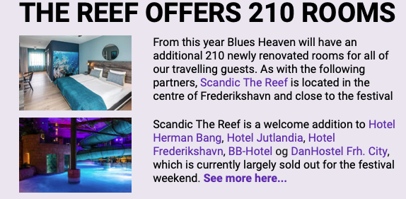 Frederikshavn's largest hotel, Scandic The Reef, is now one of the hotel partners.