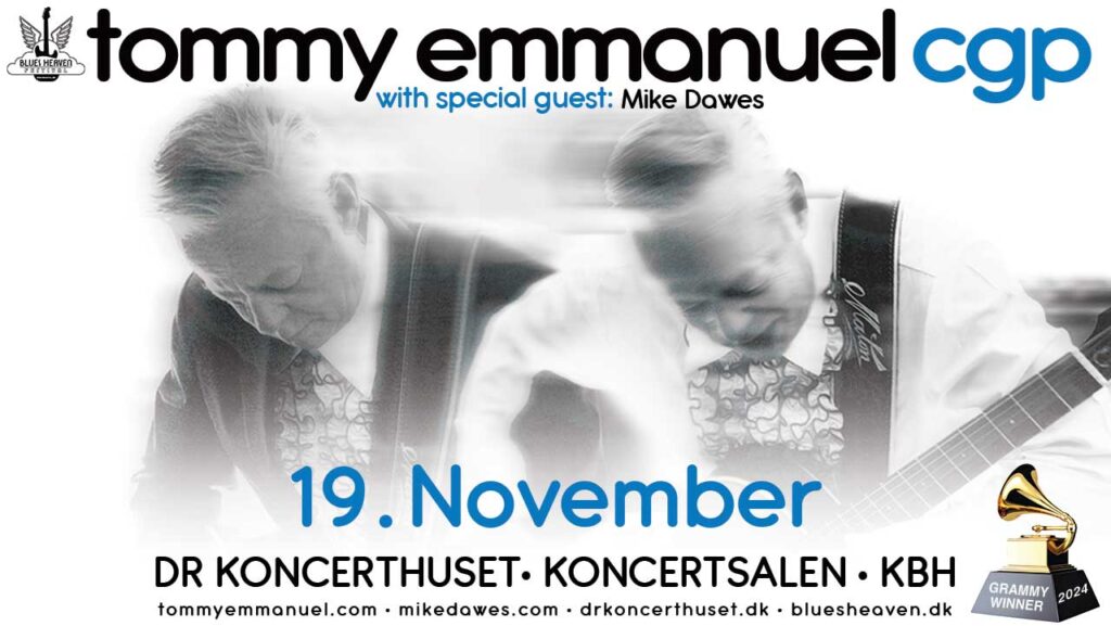 GRAMMY® 2024 vinder Tommy Emmanuel giver eksklusiv show i DR Koncerthuset