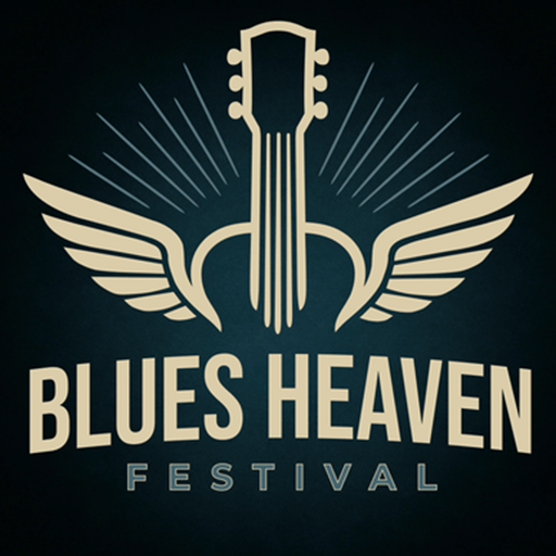 Blues Heaven logo – på mørk bund - logo til pressebrug