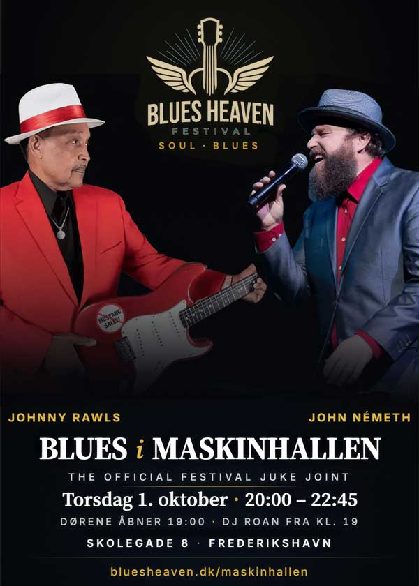 Blues i Maskinhallen – A4-plakat - grafik til pressebrug - Blues Heaven