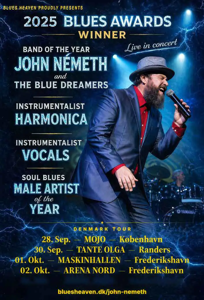 John Németh & The Blue Dreamers — Denmark Tour 2026